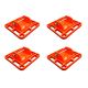 Supa Peg Foot Plate x4 big foot for Drop down leg (Orange)