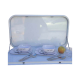 Caravan Picnic Table White 800x450mm, 25kg capacity