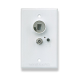 Winegard 12v White Wall Plate Power Supply, 2 Way, Cable Input