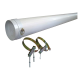 PICK UP ONLY - PVC Pole carrier & pair of brackets 150mmx2000mm
