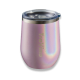 TraVino Vacuum Insulated Stemless Glitter Iridescent Wine Glass Cup Camping Hiking PINK