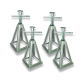 Camec Aluminium Stabilisers Stacking Jacks Set of 4