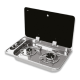 NCE CAN 2 Burner Rectangular Hob-Unit Manual Ignition Stove Cooktop With Lid