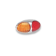 LED Autolamps 37CARM2P Side direction LED Marker Amber/Red, white base