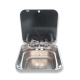 Smev Stainless Steel Basin (Flush Mount) with Glass Lid 440mm x 420mm
