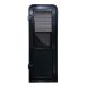  Aussie Traveller Caravan DC Door with Pleated Blind - RHH - Black - Round Top Corners - 1750 x 622mm